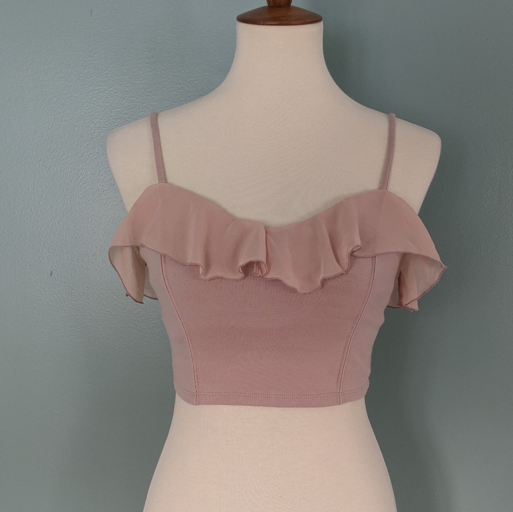 Free People Ruffled Crop Top